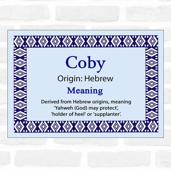 Coby Name Meaning Blue Certificate