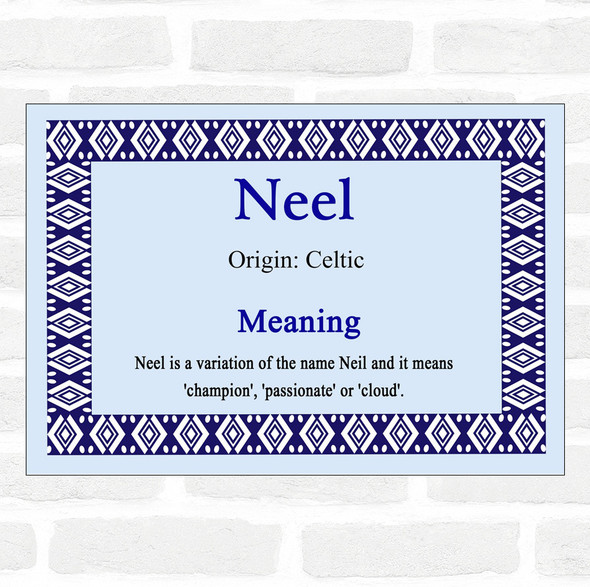 Neel Name Meaning Blue Certificate