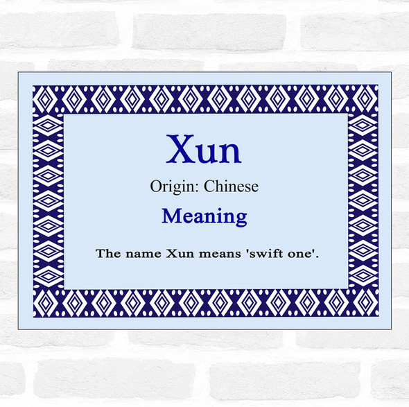 Xun Name Meaning Blue Certificate