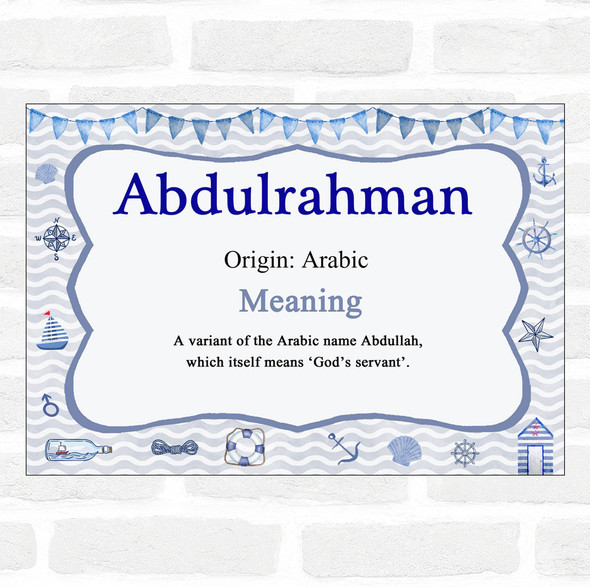 Abdulrahman Name Meaning Nautical Certificate