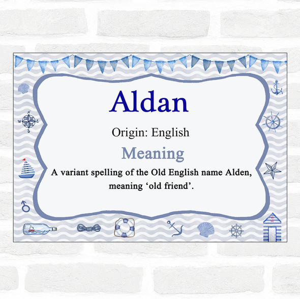 Aldan Name Meaning Nautical Certificate