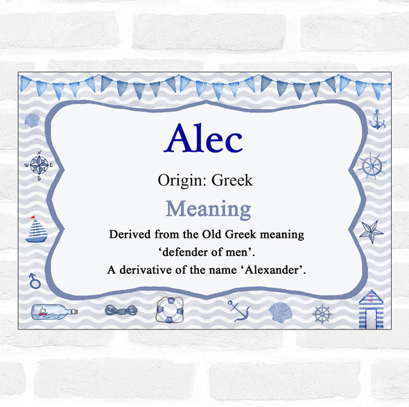 Alec Name Meaning Nautical Certificate