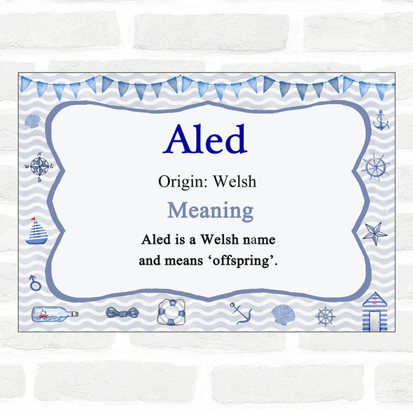 Aled Name Meaning Nautical Certificate