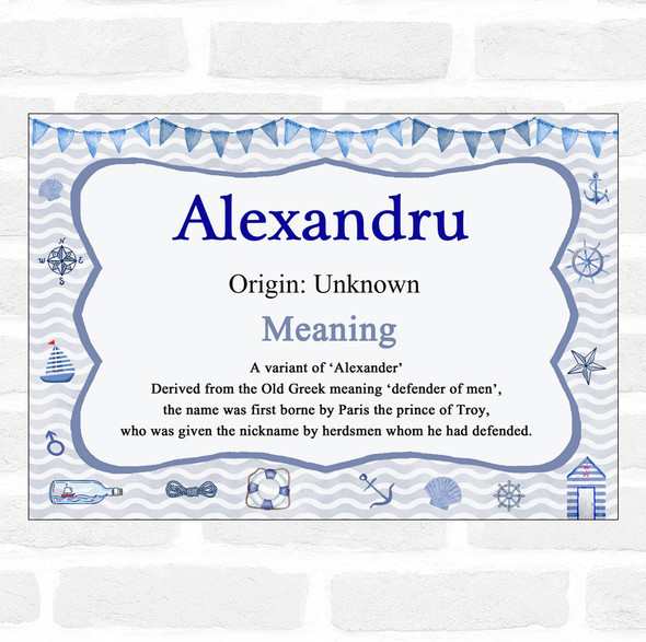 Alexandru Name Meaning Nautical Certificate