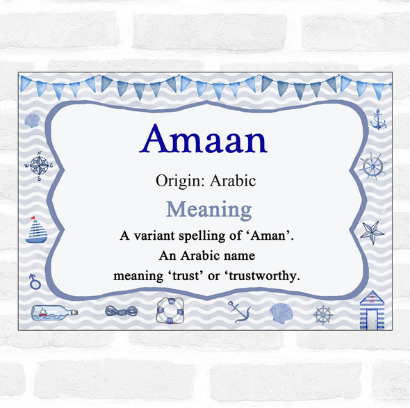 Amaan Name Meaning Nautical Certificate
