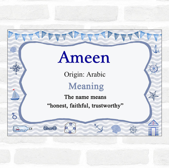 Ameen Name Meaning Nautical Certificate
