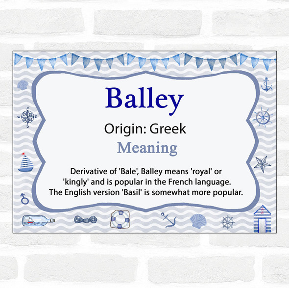 Balley Name Meaning Nautical Certificate