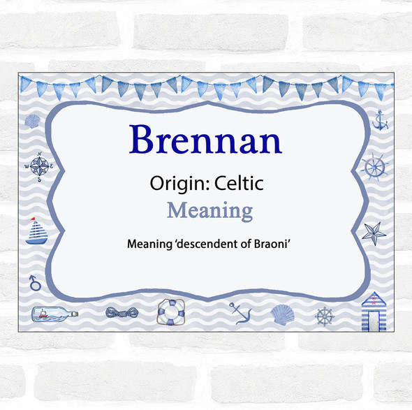 Brennan Name Meaning Nautical Certificate