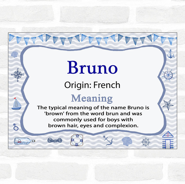 Bruno Name Meaning Nautical Certificate