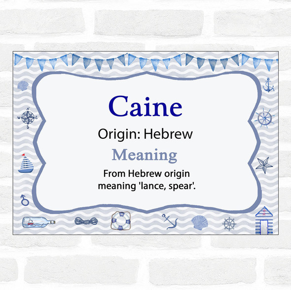 Caine Name Meaning Nautical Certificate