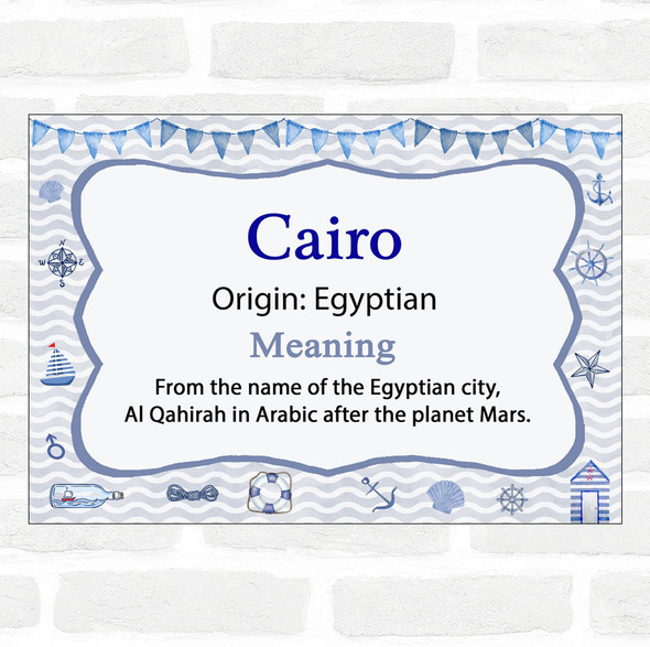 Cairo Name Meaning Nautical Certificate