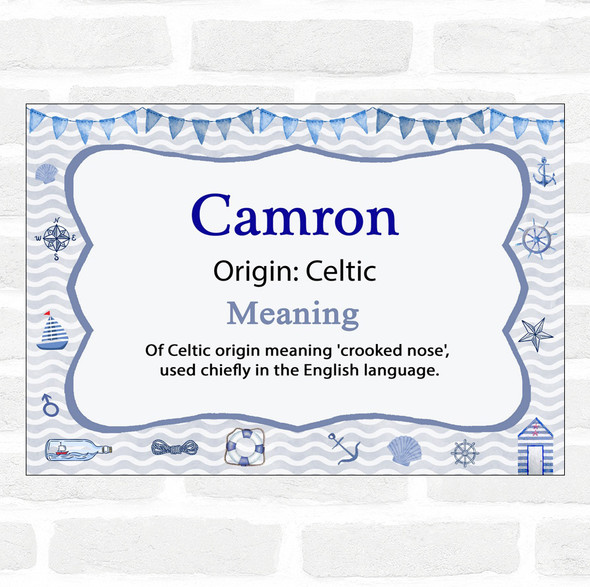 Camron Name Meaning Nautical Certificate