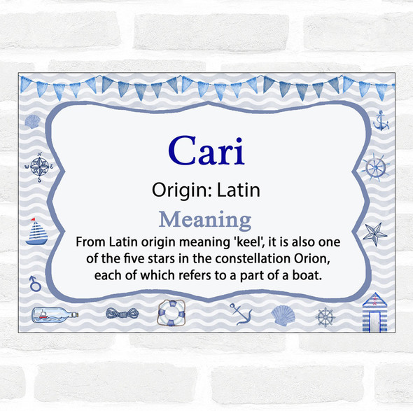 Cari Name Meaning Nautical Certificate