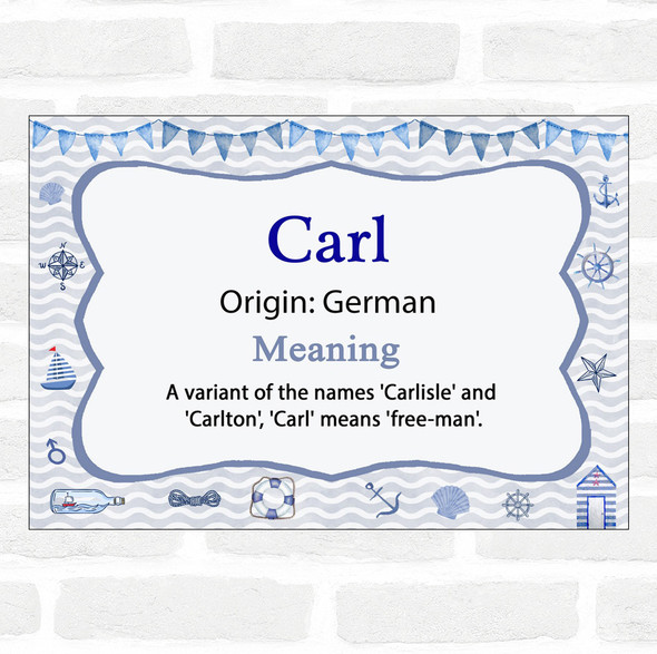 Carl Name Meaning Nautical Certificate