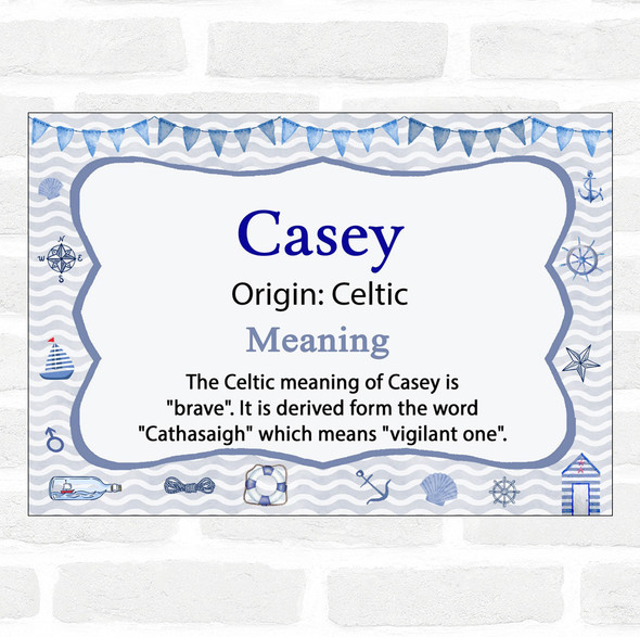 Casey Name Meaning Nautical Certificate