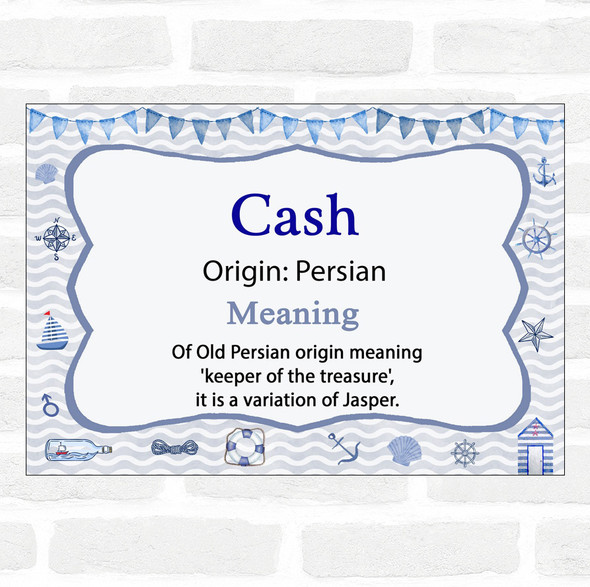 Cash Name Meaning Nautical Certificate