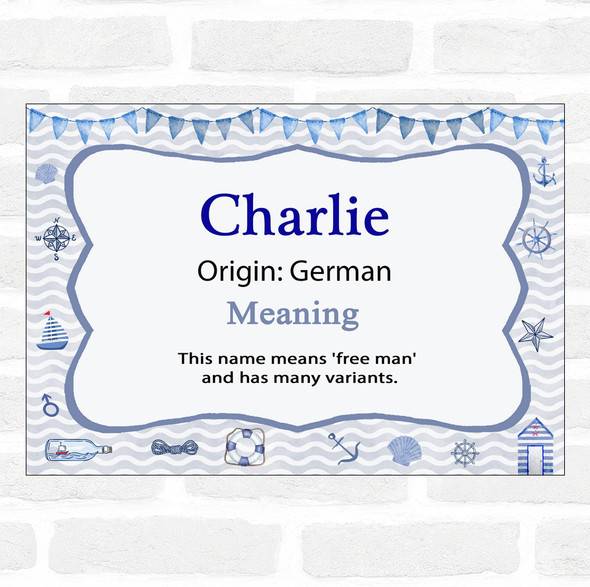 Charlie Name Meaning Nautical Certificate