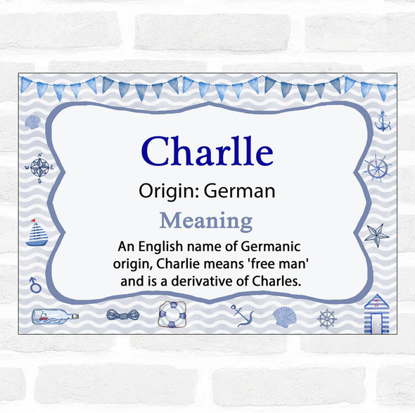 Charlle Name Meaning Nautical Certificate