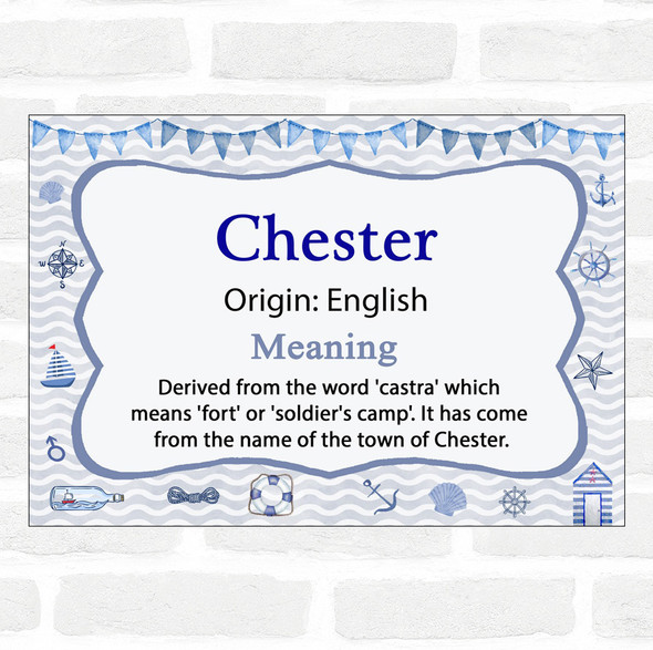Chester Name Meaning Nautical Certificate