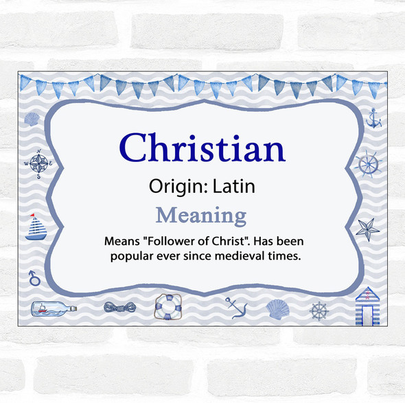 Christian Name Meaning Nautical Certificate