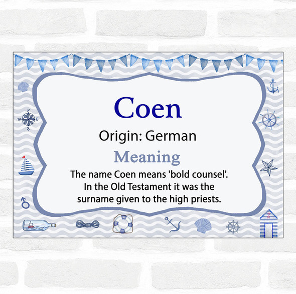 Coen Name Meaning Nautical Certificate