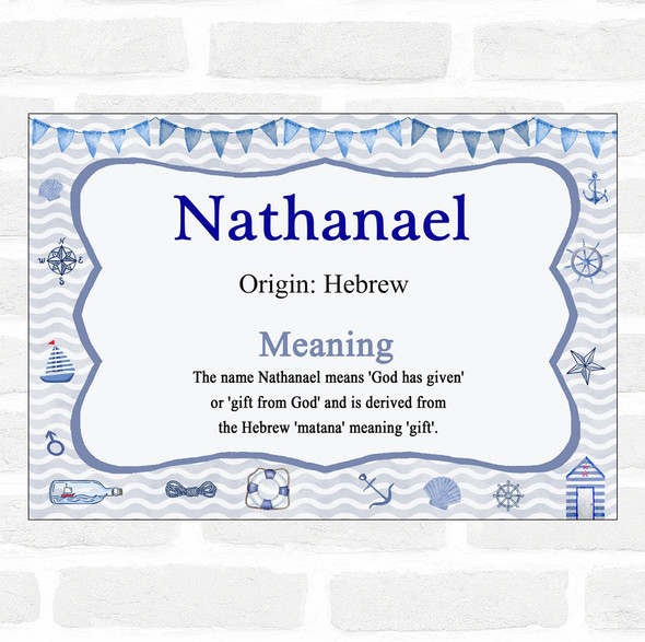 Nathanael Name Meaning Nautical Certificate