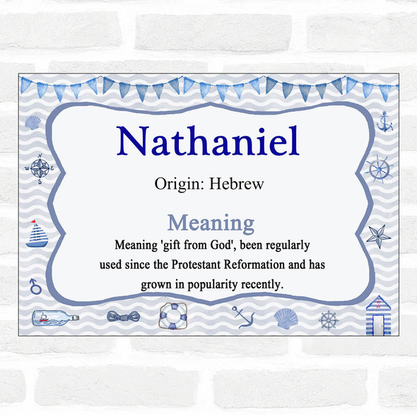 Nathaniel Name Meaning Nautical Certificate