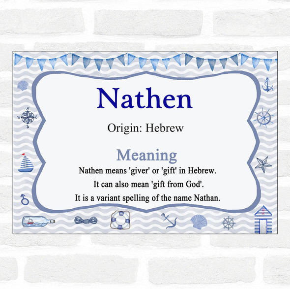 Nathen Name Meaning Nautical Certificate