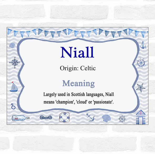 Niall Name Meaning Nautical Certificate