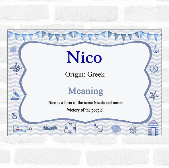 Nico Name Meaning Nautical Certificate