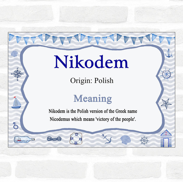 Nikodem Name Meaning Nautical Certificate