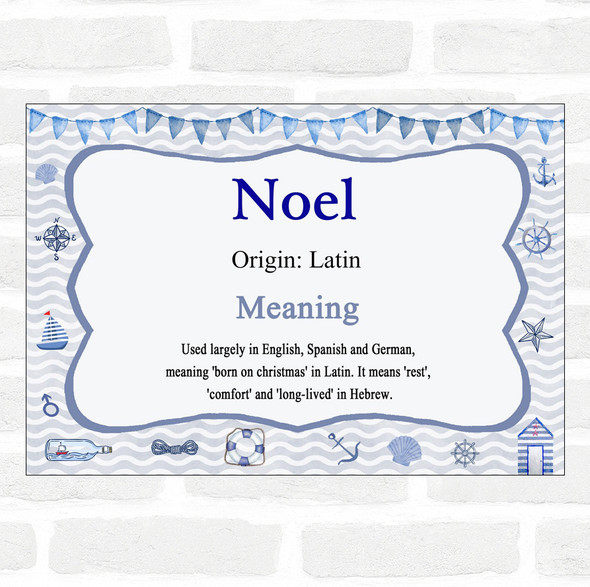 Noel Name Meaning Nautical Certificate