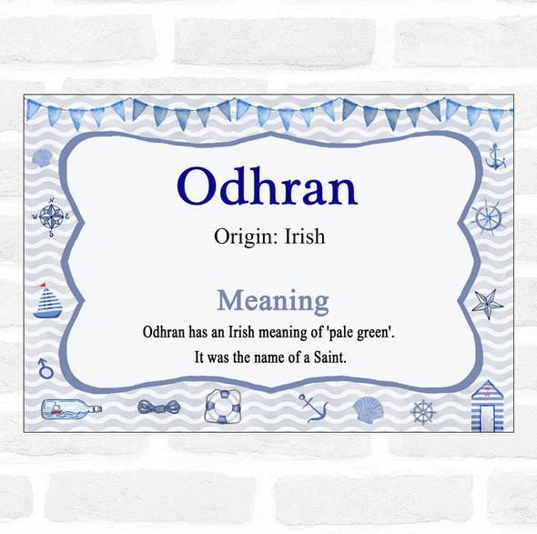 Odhran Name Meaning Nautical Certificate