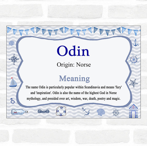 Odin Name Meaning Nautical Certificate
