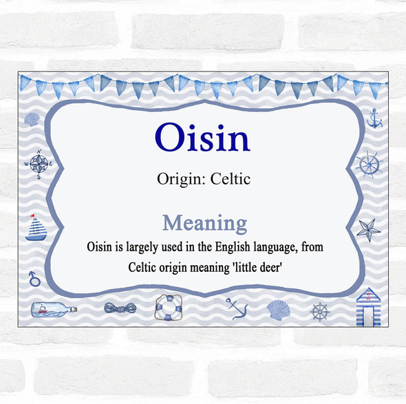 Oisin Name Meaning Nautical Certificate
