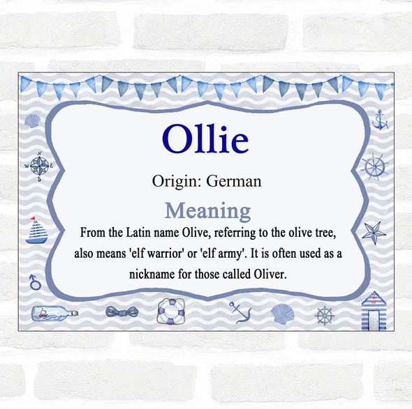 Ollie Name Meaning Nautical Certificate