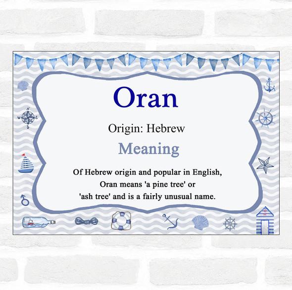 Oran Name Meaning Nautical Certificate
