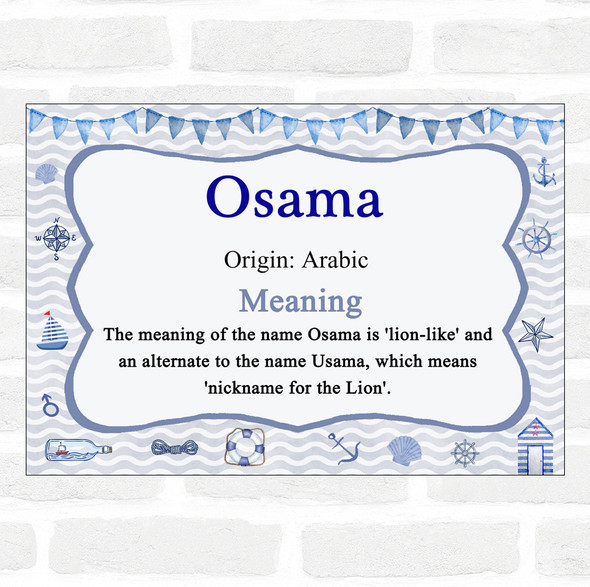 Osama Name Meaning Nautical Certificate