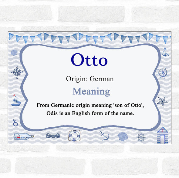 Otto Name Meaning Nautical Certificate