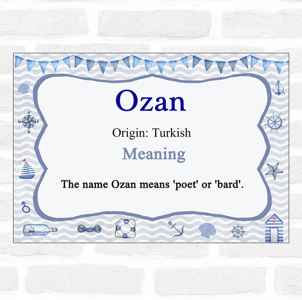 Ozan Name Meaning Nautical Certificate