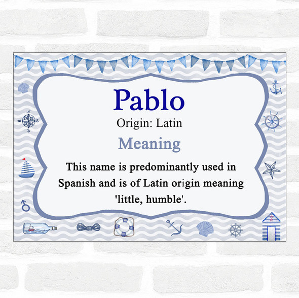 Pablo Name Meaning Nautical Certificate