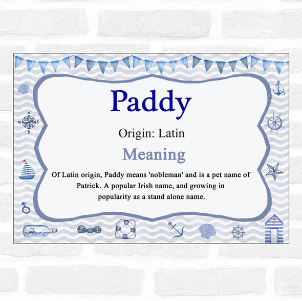 Paddy Name Meaning Nautical Certificate