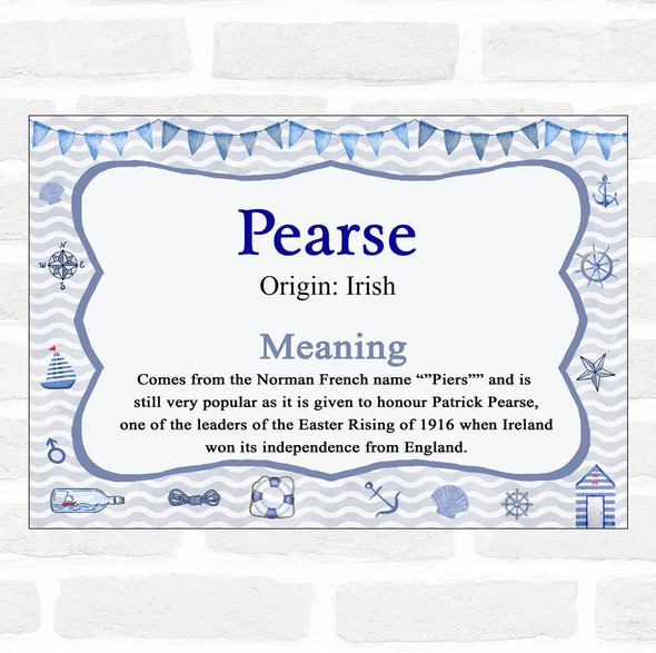 Pearse Name Meaning Nautical Certificate