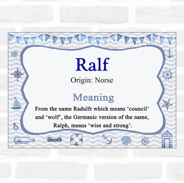 Ralf Name Meaning Nautical Certificate