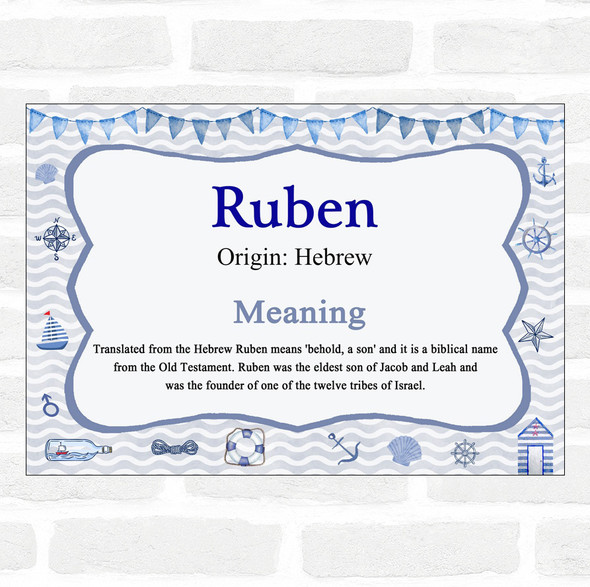 Ruben Name Meaning Nautical Certificate