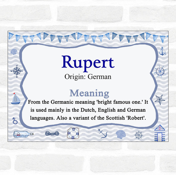 Rupert Name Meaning Nautical Certificate
