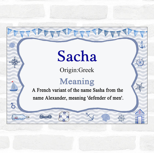 Sacha Name Meaning Nautical Certificate