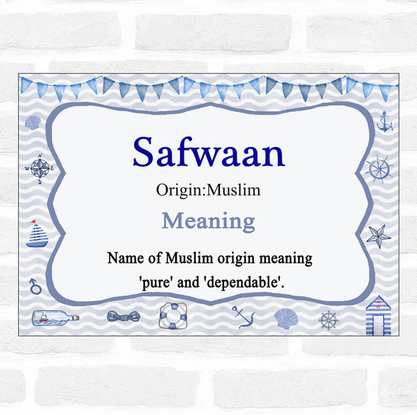 Safwaan Name Meaning Nautical Certificate