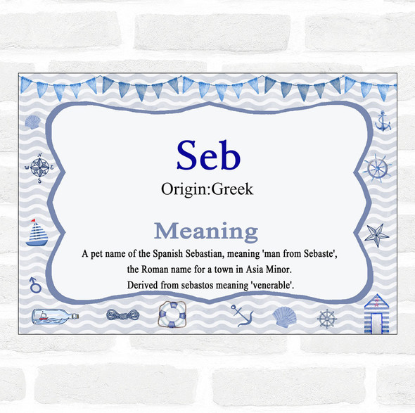 Seb Name Meaning Nautical Certificate