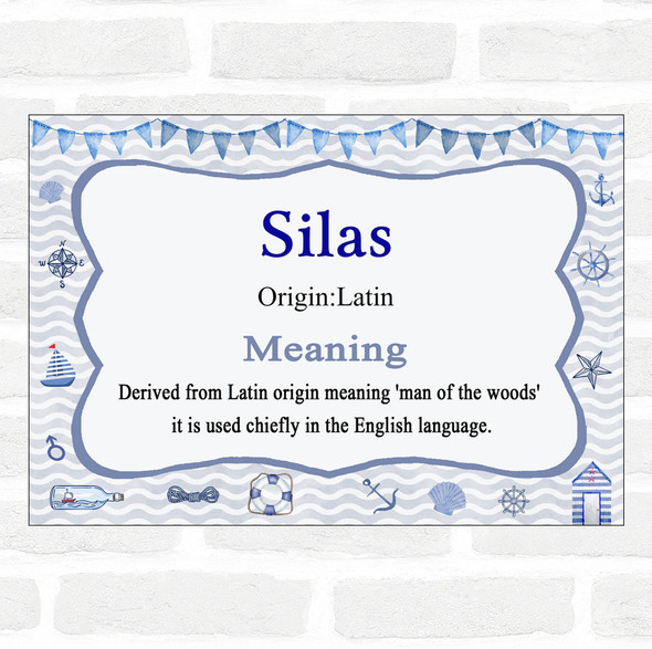 Silas Name Meaning Nautical Certificate